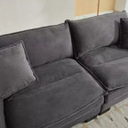84 Inch Corduroy Couch Loveseat Sofa with 2 Pillows for Living Room,Small Space,Office,Apartment