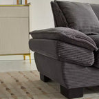84 Inch Corduroy Couch Loveseat Sofa with 2 Pillows for Living Room,Small Space,Office,Apartment