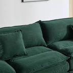84 Inch Corduroy Couch Loveseat Sofa with 2 Pillows for Living Room,Small Space,Office,Apartment