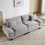 84 Inch Corduroy Couch Loveseat Sofa with 2 Pillows for Living Room,Small Space,Office,Apartment