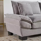 84 Inch Corduroy Couch Loveseat Sofa with 2 Pillows for Living Room,Small Space,Office,Apartment