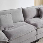 84 Inch Corduroy Couch Loveseat Sofa with 2 Pillows for Living Room,Small Space,Office,Apartment