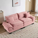84 Inch Corduroy Couch Loveseat Sofa with 2 Pillows for Living Room,Small Space,Office,Apartment