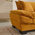 84 Inch Corduroy Couch Loveseat Sofa with 2 Pillows for Living Room,Small Space,Office,Apartment