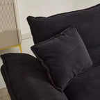 84 Inch Corduroy Couch Loveseat Sofa with 2 Pillows for Living Room,Small Space,Office,Apartment