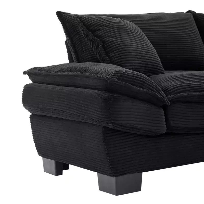 84 Inch Corduroy Couch Loveseat Sofa with 2 Pillows for Living Room,Small Space,Office,Apartment