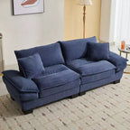 84 Inch Corduroy Couch Loveseat Sofa with 2 Pillows for Living Room,Small Space,Office,Apartment