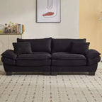 84 Inch Corduroy Couch Loveseat Sofa with 2 Pillows for Living Room,Small Space,Office,Apartment