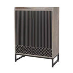 TUYOHW 5-Tier Modern Shoe Cabinet with Doors,Holds 20 Pairs Shoe Storage Organizer with Adjustable Shelves,Entryway Hallway Cabinet,Black & Gray