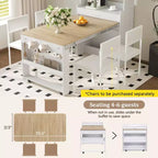 Versatile Buffet Hutch with Foldable Dining Table, Storage Shelf and Side Hooks