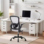 Ergonomic Mesh Office Chair, Rolling Computer Chair with Flip-Up Armrests, Breathable Mesh Task Chair for Home or Office
