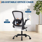 Ergonomic Mesh Office Chair, Rolling Computer Chair with Flip-Up Armrests, Breathable Mesh Task Chair for Home or Office