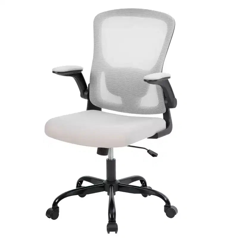 Ergonomic Mesh Office Chair, Rolling Computer Chair with Flip-Up Armrests, Breathable Mesh Task Chair for Home or Office