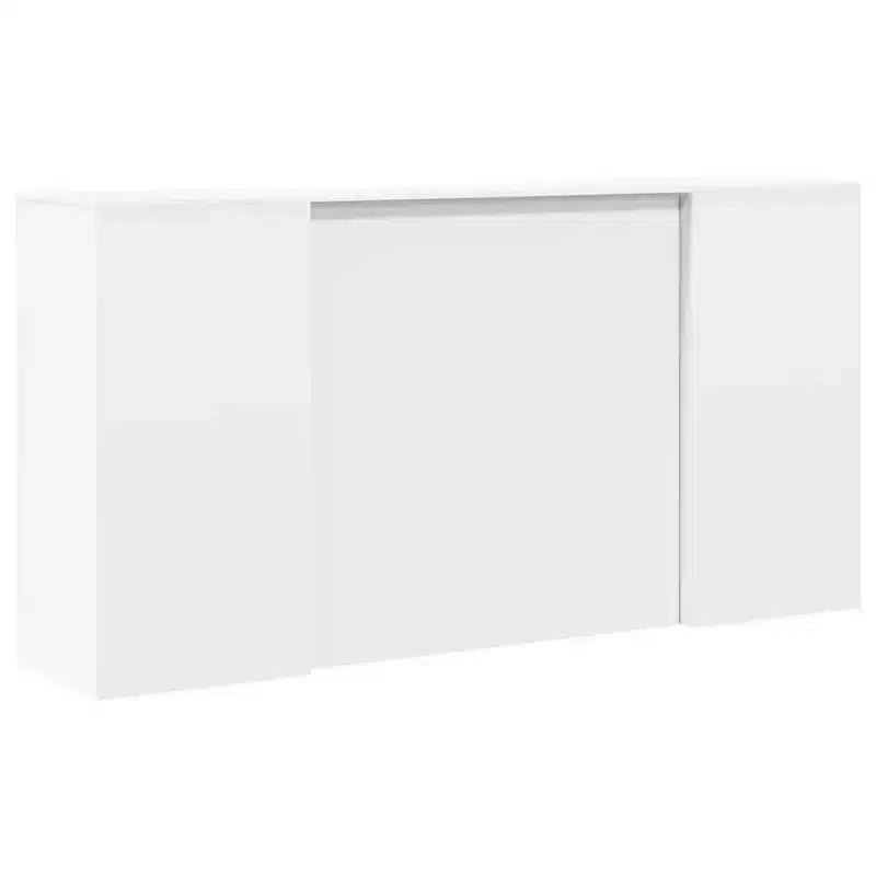 Reception Desk White Engineered Wood 78.7 in x 19.7 in x 40.7 in