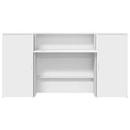 Reception Desk White Engineered Wood 78.7 in x 19.7 in x 40.7 in
