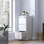 3 Drawer Metal Vertical File Cabinet with Lock Office Home Steel File Cabinet