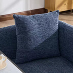 Chenille Upholstered Single Sofa with Side Table