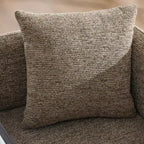 Chenille Upholstered Single Sofa with Side Table