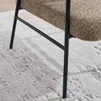 Chenille Upholstered Single Sofa with Side Table
