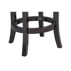 Swivel 24" Counter Height Barstool Hardwood/Black - : Brass Nailhead Trim, Durable Flared Legs