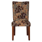 Parsons Dining Chair Brown/Tan - HomePop: Upholstered, Wood Legs, Foam Cushion, Spot Clean, K1136-F975