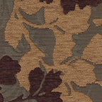 Dining Chair Brown/Tan - : Upholstered, Wood Legs, Foam Cushion, Spot Clean