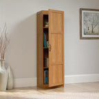 Pantry Storage Cabinet Highland Oak - : Traditional Style, 3 Adjustable Shelves, Particle Board Construction