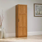 Pantry Storage Cabinet Highland Oak - : Traditional Style, 3 Adjustable Shelves, Particle Board Construction