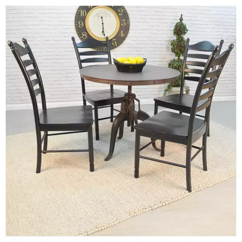 Adjustable Crank Dining Table