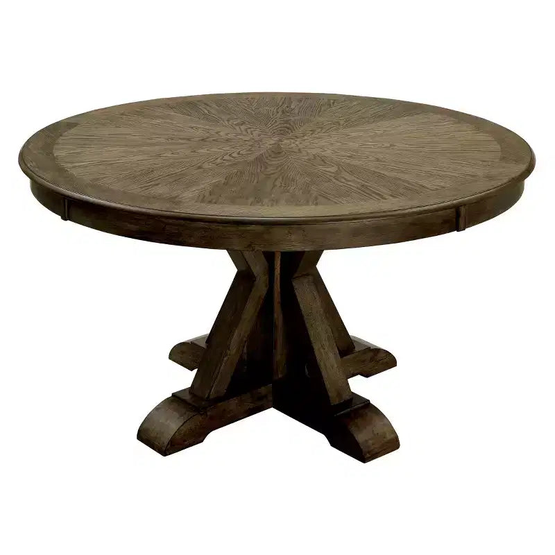 HOMES: Inside + Out Iohomes Jellison Transitional Round Dining Table Light Oak