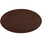 48" Oval Walnut Dining Table Walnut - : Sleek Modern Pedestal, Seats 4