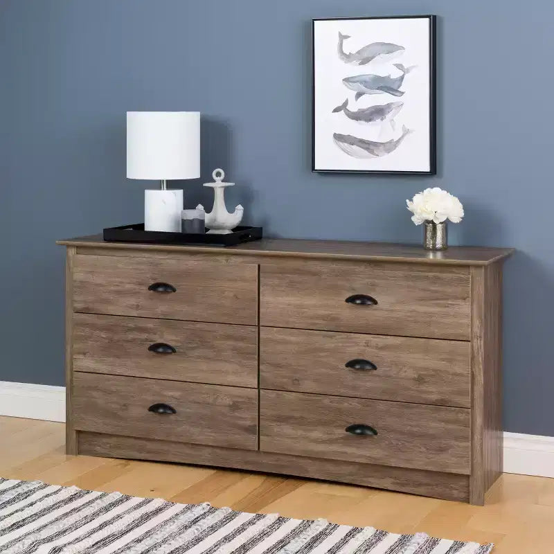 6 Drawer Dresser Drifted Gray