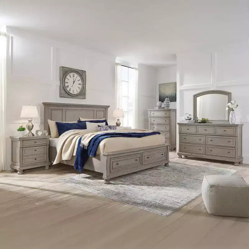 Dresser Light Gray - : Traditional 7-Drawer Storage