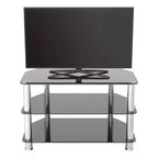 Glass Shelves TV Stand for TVs up to 42" Black