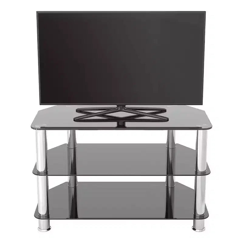 Glass Shelves TV Stand for TVs up to 42" Black