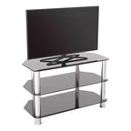 Glass Shelves TV Stand for TVs up to 42" Black