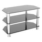 Glass Shelves TV Stand for TVs up to 42" Black