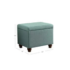 Storage Ottoman Bench Aqua