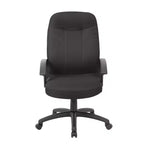 Mid Back Fabric Managers Chair Black - : Ergonomic, Swivel, Adjustable Height, Metal Frame