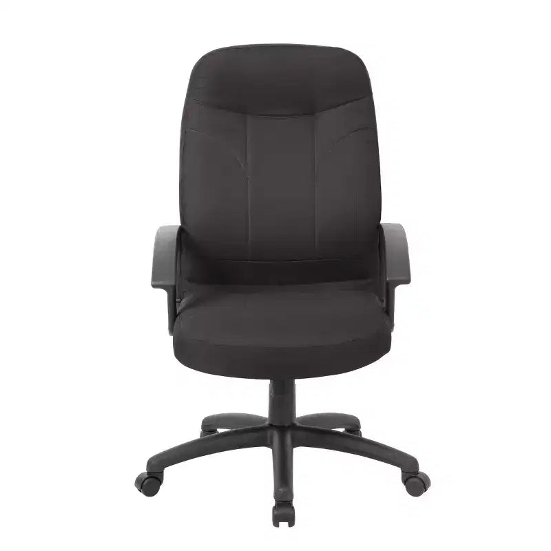 Mid Back Fabric Managers Chair Black - : Ergonomic, Swivel, Adjustable Height, Metal Frame