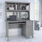 Computer Desk with Hutch Gray