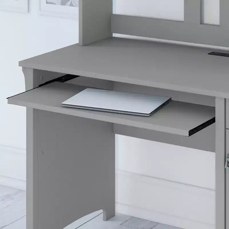 Computer Desk with Hutch Gray