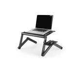 Adjustable Laptop Cooling Stand & Lap Desk Black - : Ergonomic, Aluminum, USB Ports