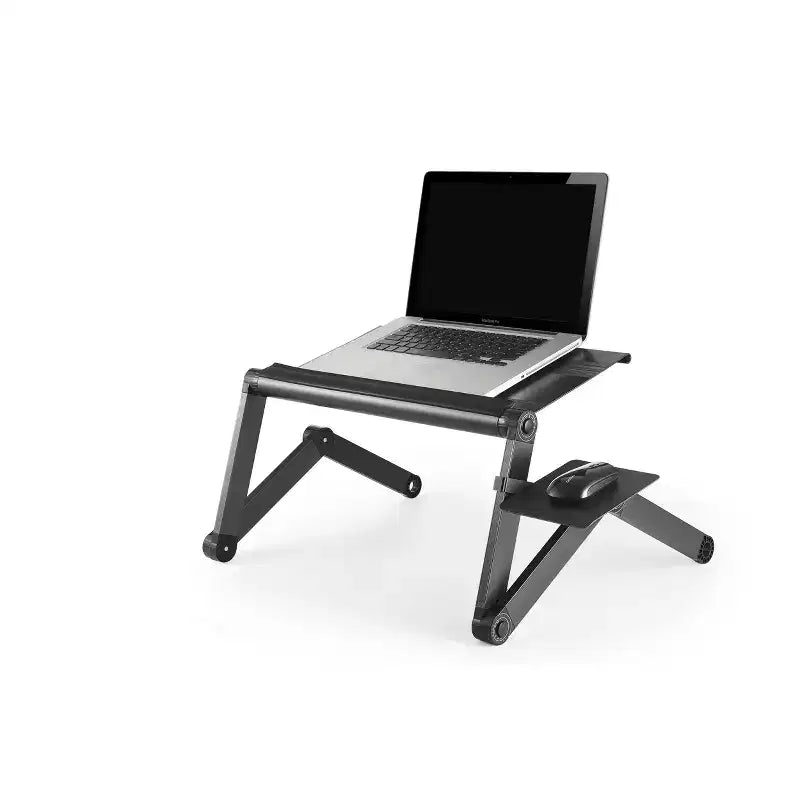 Adjustable Laptop Cooling Stand & Lap Desk Black - : Ergonomic, Aluminum, USB Ports