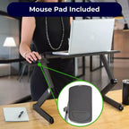 Adjustable Laptop Cooling Stand & Lap Desk Black - : Ergonomic, Aluminum, USB Ports