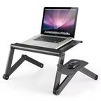Adjustable Laptop Cooling Stand & Lap Desk Black - : Ergonomic, Aluminum, USB Ports