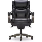 Dearden Big & Tall Executive Chair Bonded Leather Black - La-Z-Boy: Ergonomic, Adjustable, Comfort Core