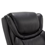 Big & Tall Executive Chair Bonded Leather Black - : Ergonomic, Adjustable, Comfort Core