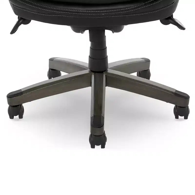 Big & Tall Executive Chair Bonded Leather Black - : Ergonomic, Adjustable, Comfort Core