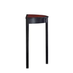 Traditional Wood Demi Lune Console Table Black Cherry